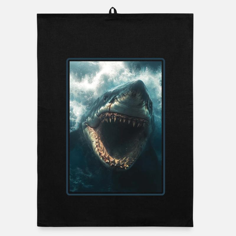 Sharks Shark Organic dish towel