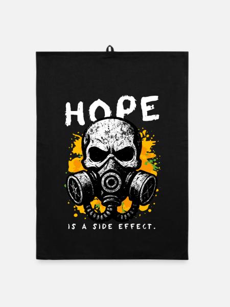 Hope Side Effect - Organic dish towel - black - Front