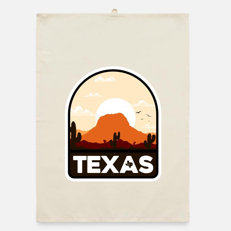 Texas Desert Sunset Crest Organic Geschirrtuch