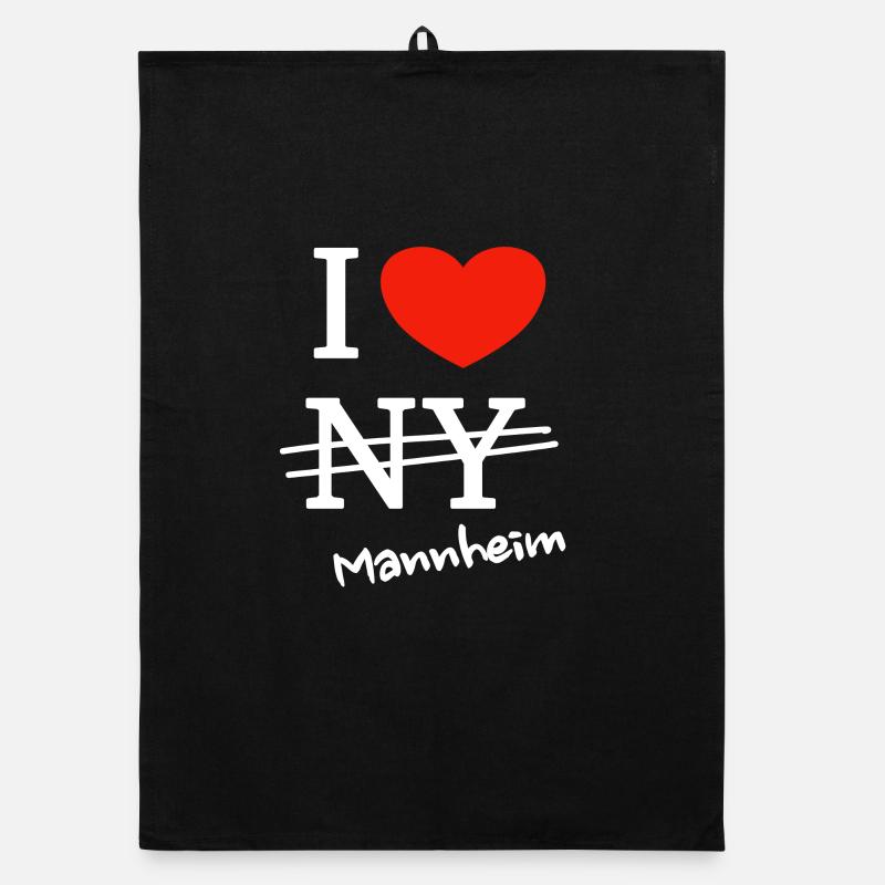 Ich liebe Mannheim - I love Mannheim Organic Geschirrtuch