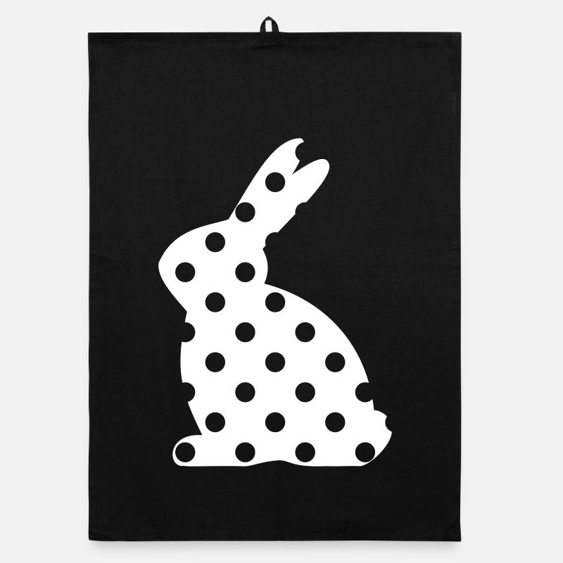 Bunny points cadeau de Pâques Torchon bio