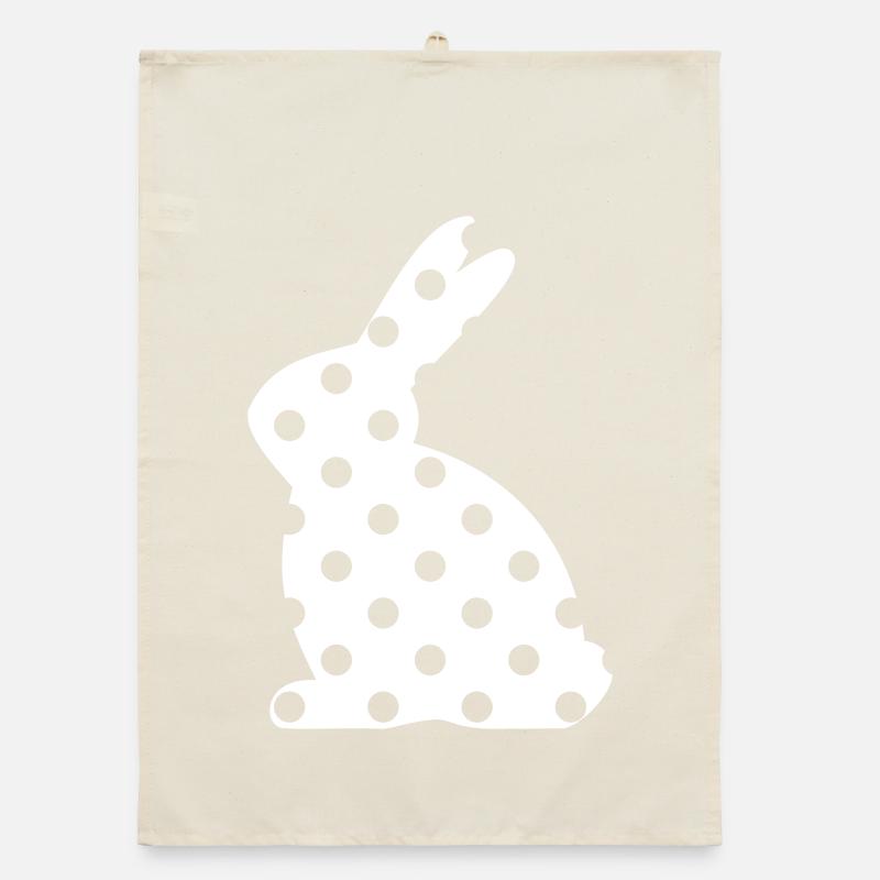 Bunny points cadeau de Pâques Torchon bio
