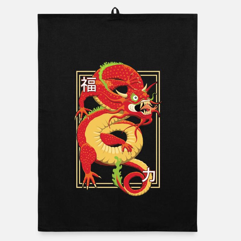 Chinesischer Drache Organic Geschirrtuch