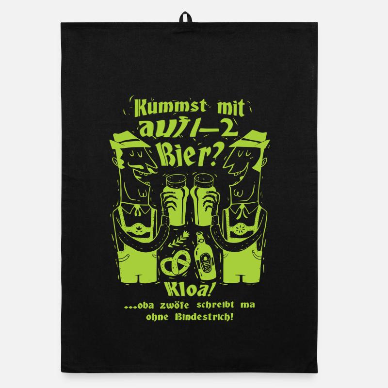 Lustige Biertrinker Organic Geschirrtuch