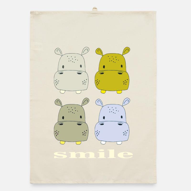 hippo smile Organic dish towel