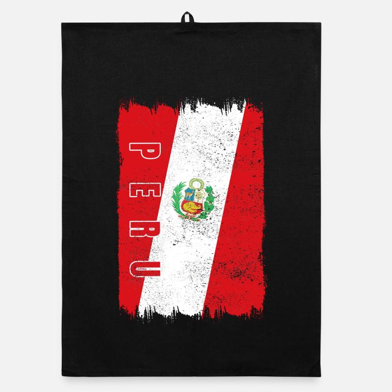 Peru Flag Organic dish towel