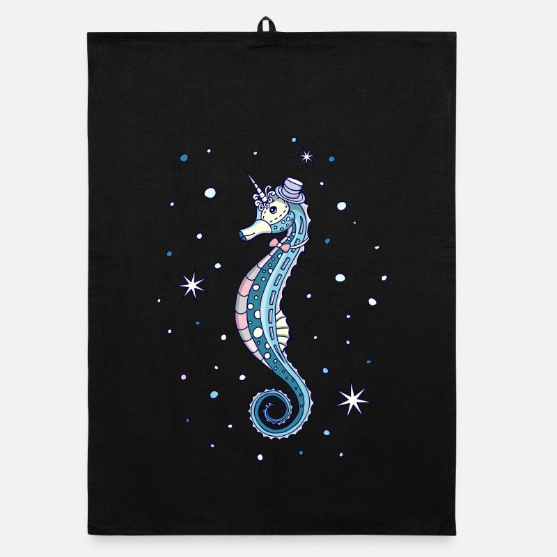 Seepferdchen süßes Motiv Organic Geschirrtuch