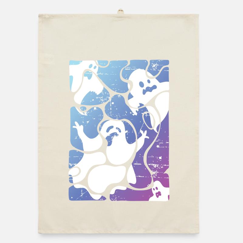 halloween ghosts Organic dish towel