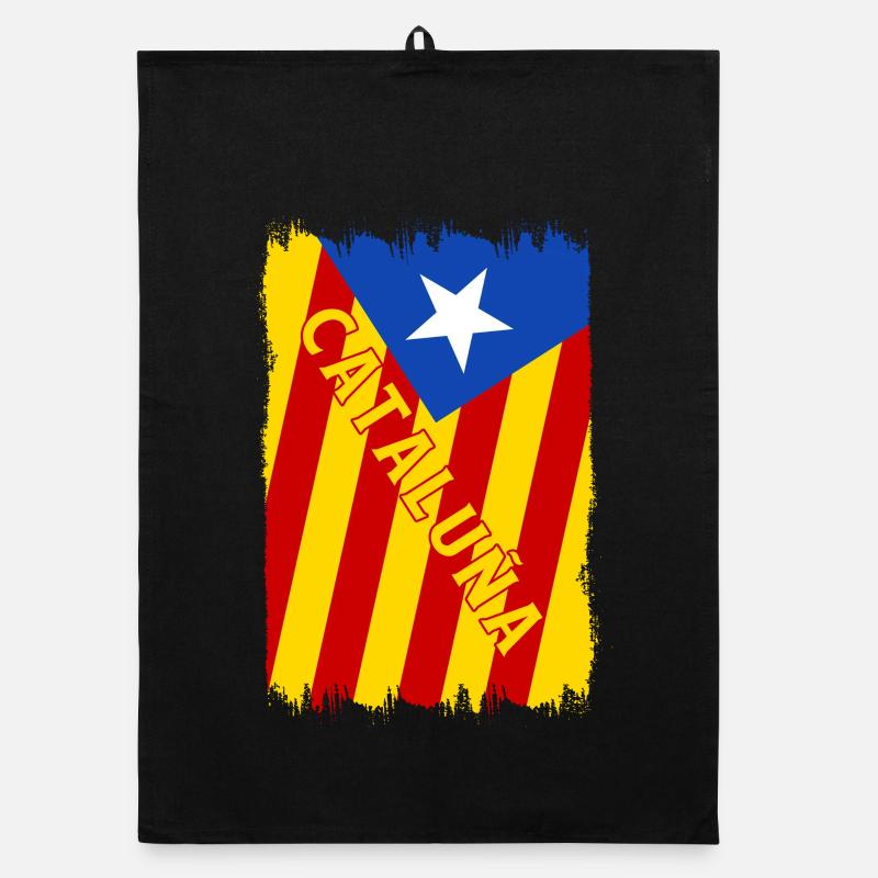 Design du drapeau de Catalogne Torchon bio