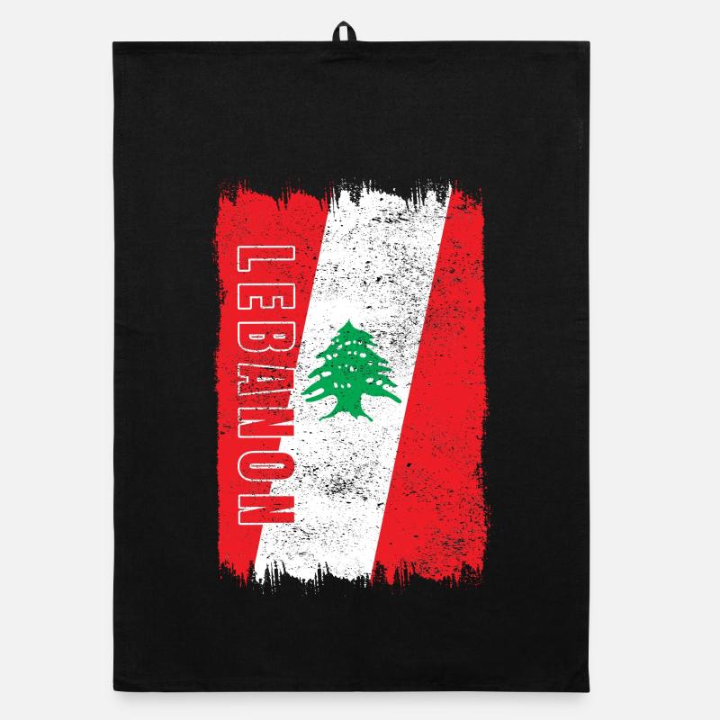 Drapeau vintage du Liban Torchon bio
