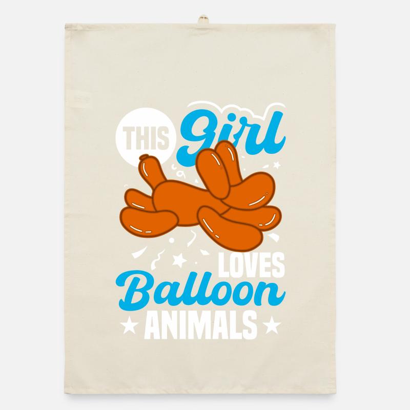 Ballon Twisting Design Organic Geschirrtuch