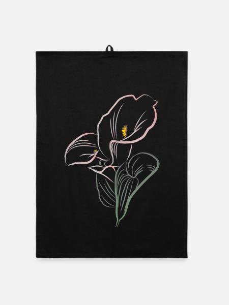 CALLA mix cold - Organic Geschirrtuch - Schwarz - Vorne