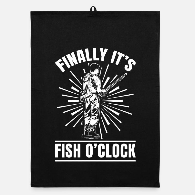 Fishing Instructor Funny Saying Organic dish towel