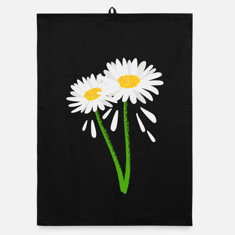 Fleur décorative sur tige verte Torchon bio