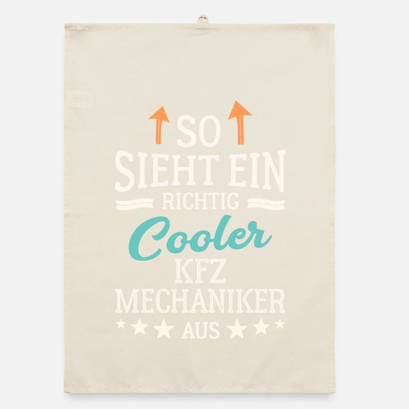 So sieht ein richtig cooler KFZ Mechaniker aus Organic Geschirrtuch