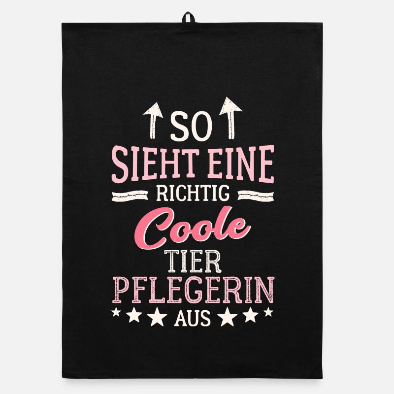 So sieht eine richtig coole Tierpflegerin aus Organic Geschirrtuch