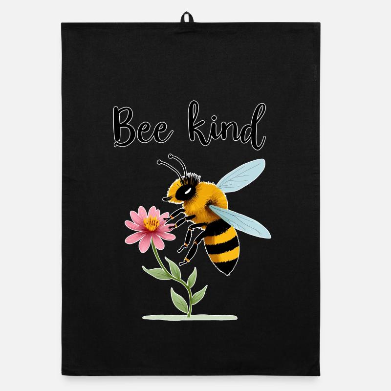 Bienenart: Niedliche Biene mit winziger Blume Organic Geschirrtuch