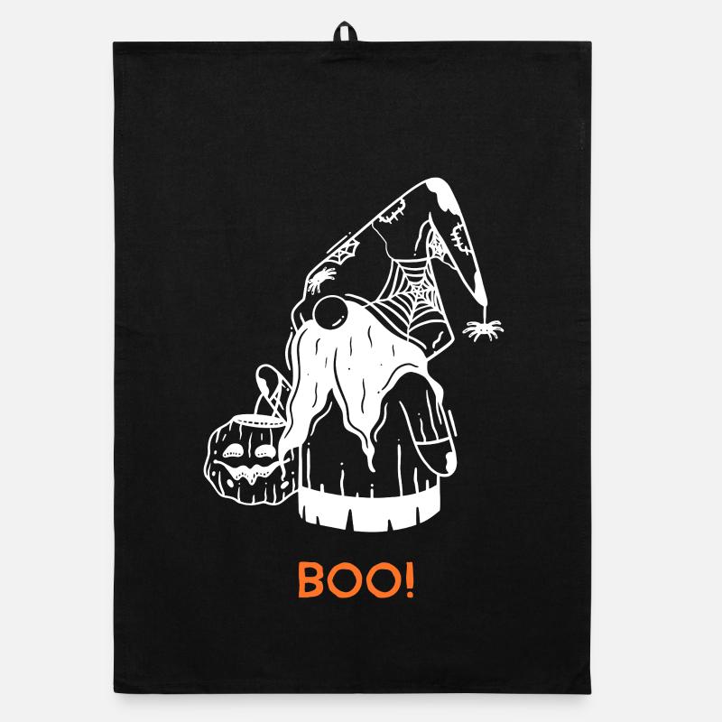 Nain de jardin d’Halloween BOO Drôle Torchon bio