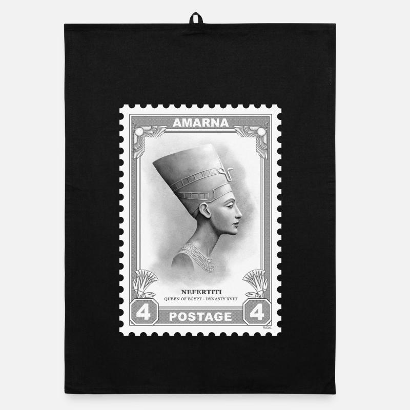 Nofretete-Stempel Organic Geschirrtuch