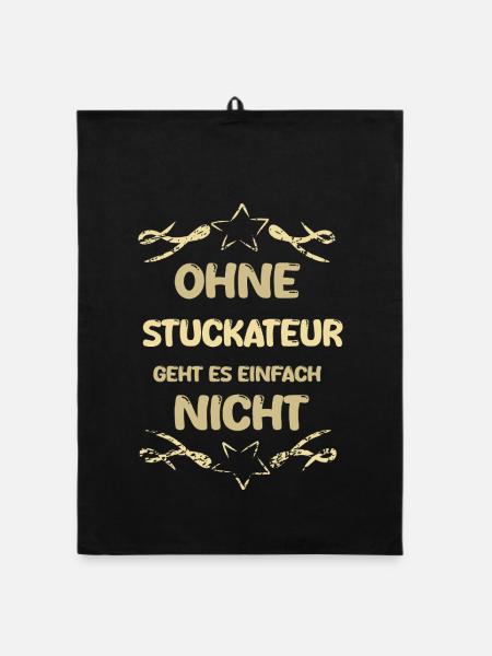 Plasterer - Organic dish towel - black - Front