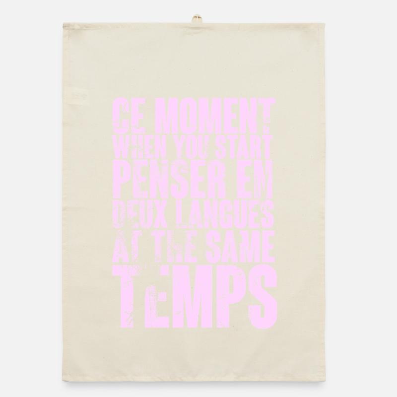 DICTON COOL POUR LES MULTILINGUES, LES INTERNATIONAUX Torchon bio