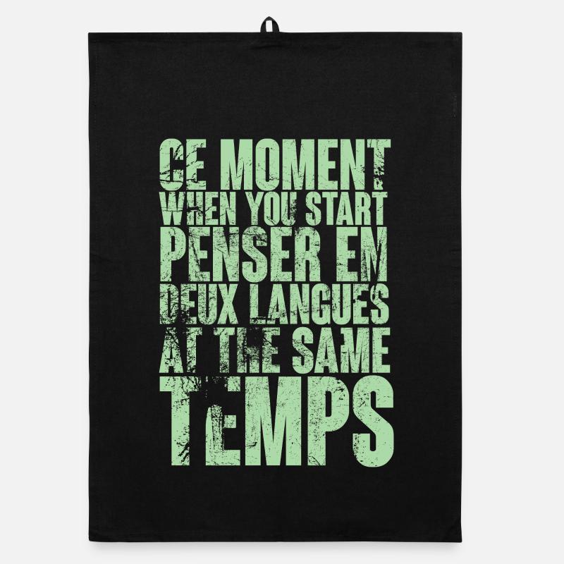 COOL SAYING FOR MULTILINGUALS, INTERNATIONAL Organic dish towel