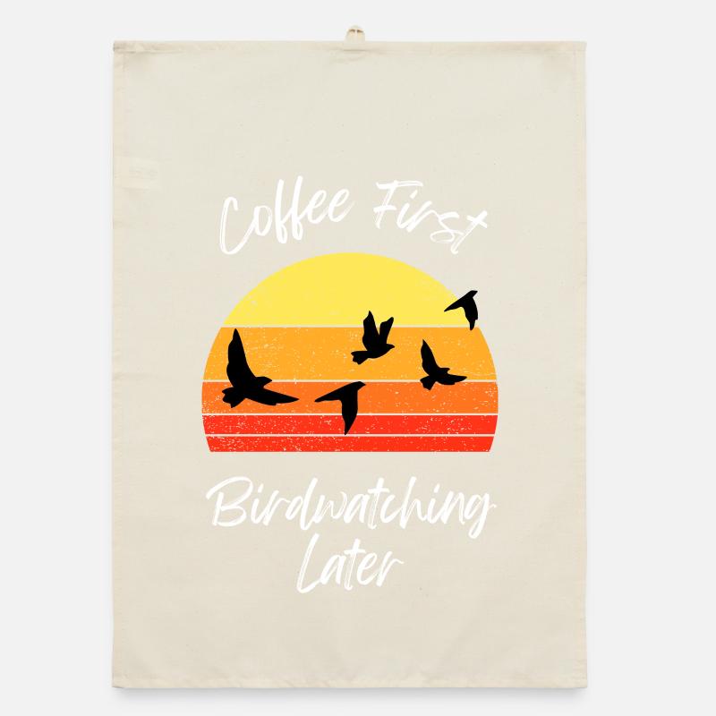 Sunset Birdwatching Scene Organic dish towel