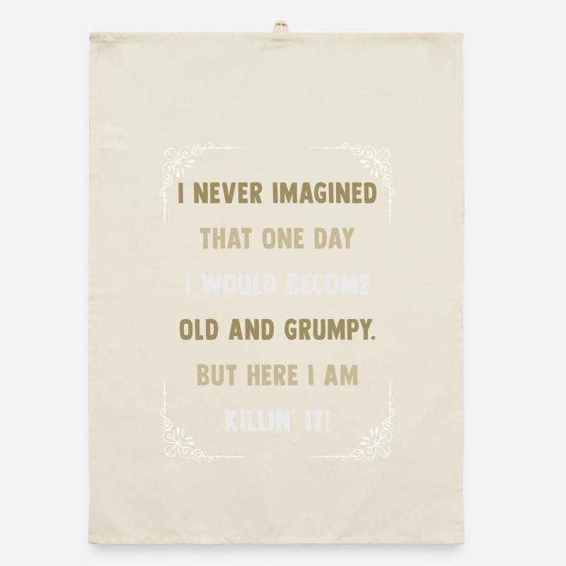 Old and grim – killer spell Organic dish towel