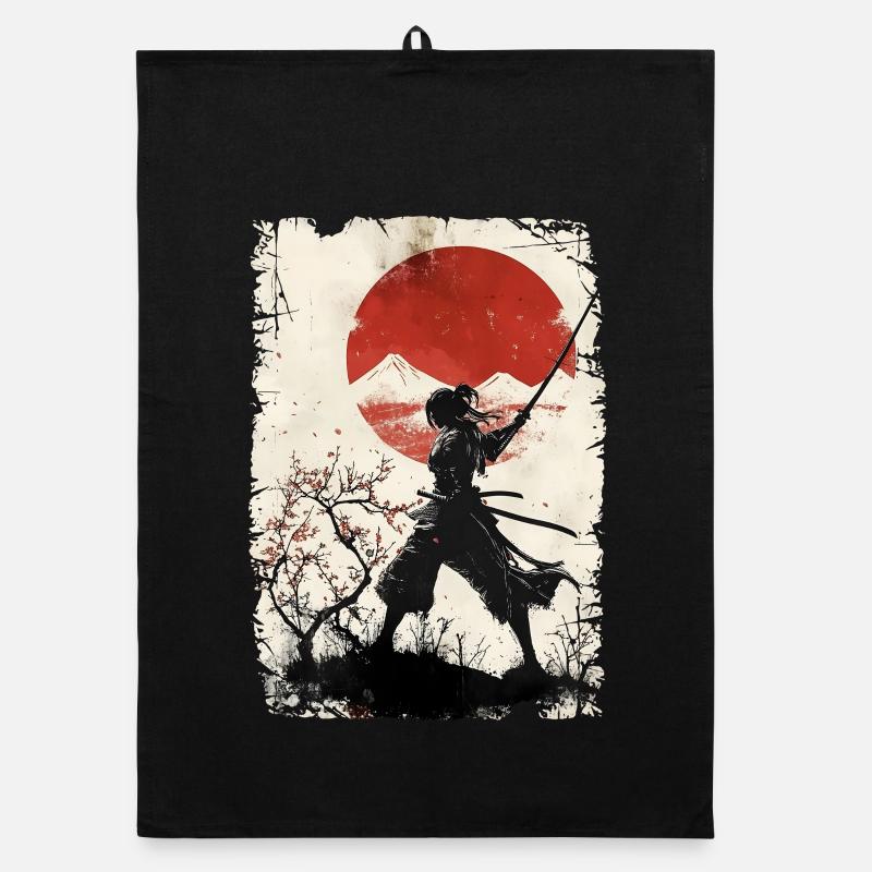 Samouraï vintage du Japon Torchon bio