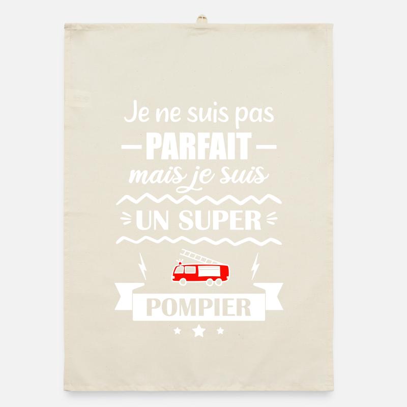 Super Firefighter Fire Hero Feuerwehrauto Organic Geschirrtuch