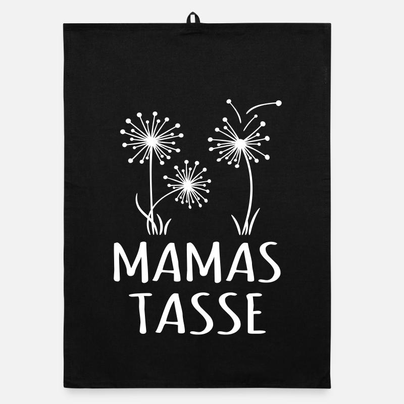 Mom Mug Gift Mom Gift Idea - Organic dish towel - black