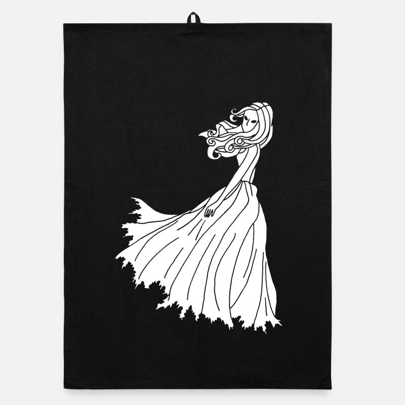 The ghostly white lady Organic dish towel