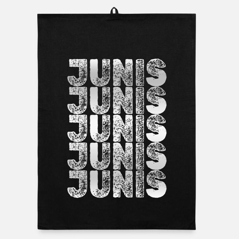 JUNIS Raster Typografie Muster Organic Geschirrtuch