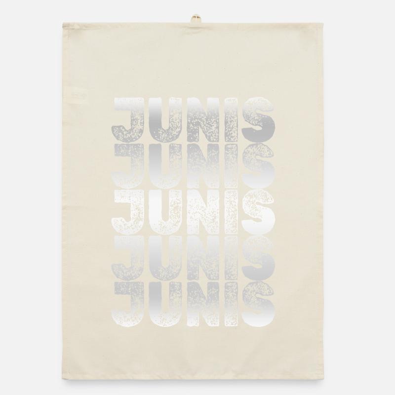 JUNIS Raster Typografie Muster Organic Geschirrtuch
