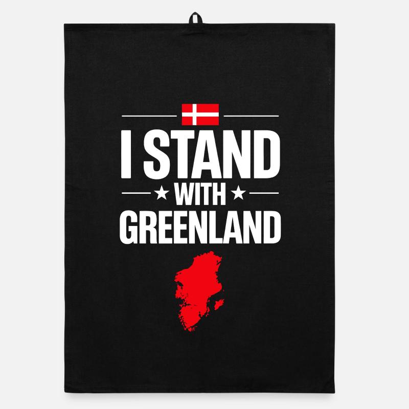 Soutien Groenland Carte Drapeau Torchon bio