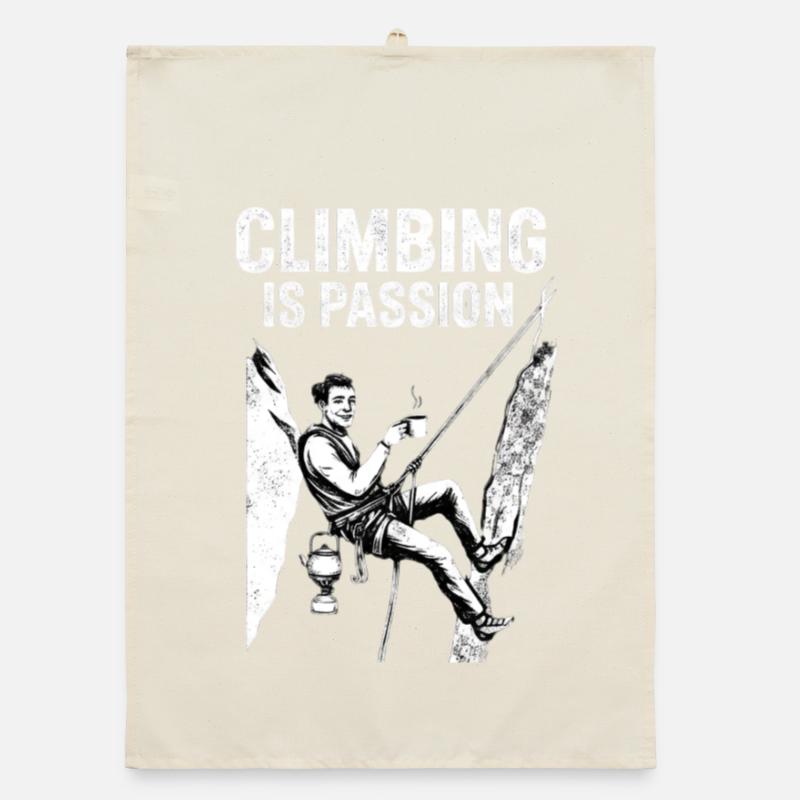Climbing Is Passion Organic dish towel