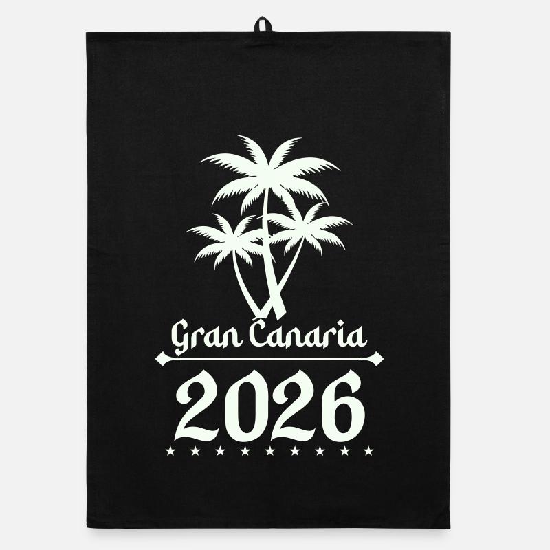 Logo du palmier de Gran Canaria 2026 Torchon bio