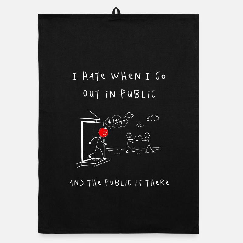 Peur du public – Scène de dessin animé Torchon bio