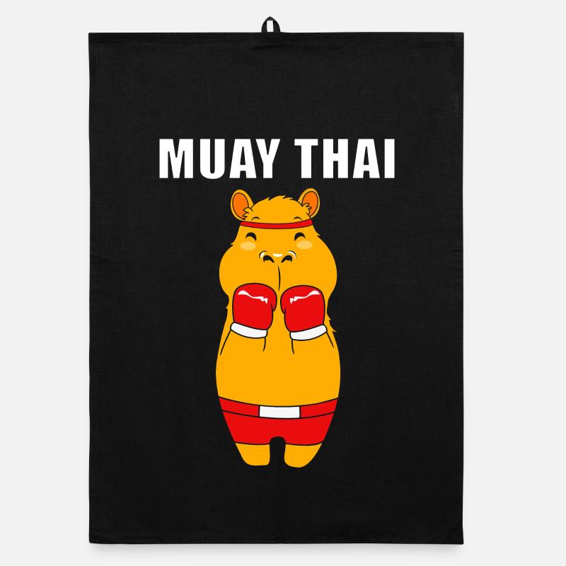 Kickboxeur, boxe thaïlandaise, Muay Thaï, kickboxing Torchon bio