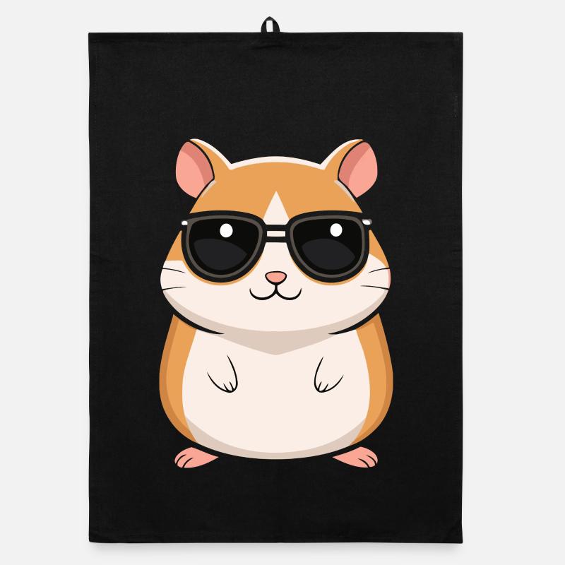 Hamster Cool à Lunettes de Soleil Torchon bio