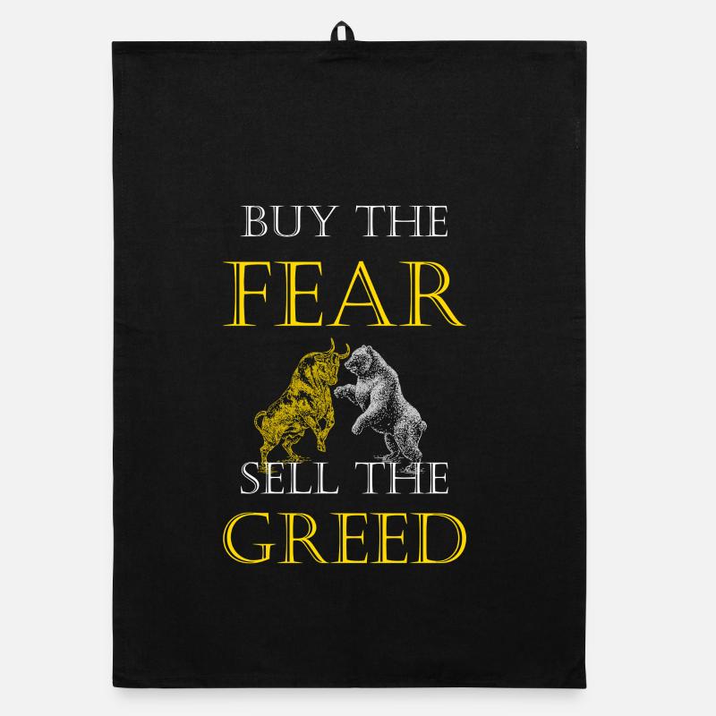 Fear vs Greed – Bull vs. Bear Organic dish towel