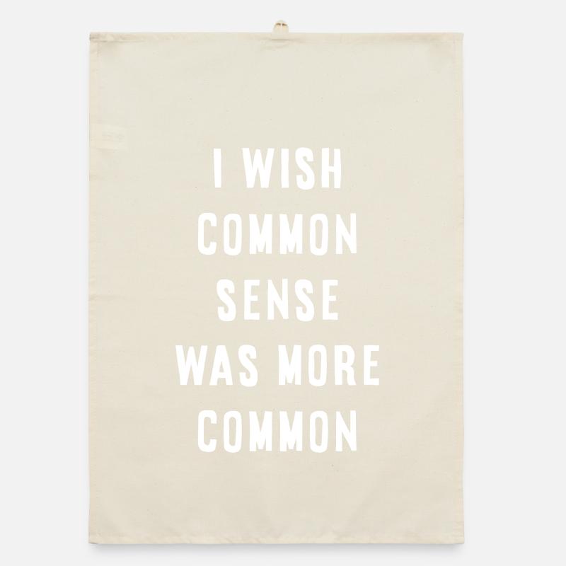 Common Sense Fehlt – Sarkastischer Spruch Organic Geschirrtuch