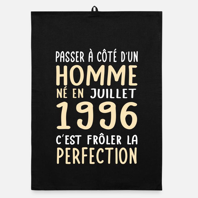 Anniversaire 30 ans - Né en Juillet 1996 Torchon bio