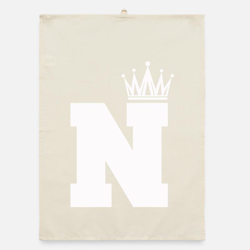 buchstabe_N_Krone Organic Geschirrtuch