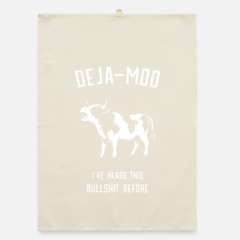 Deja Moo Cow Meme Torchon bio