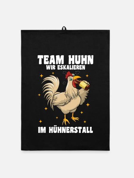 Hühnerflüsterer Huhn Hühnerhalter Hühner - Organic Geschirrtuch - Schwarz - Vorne