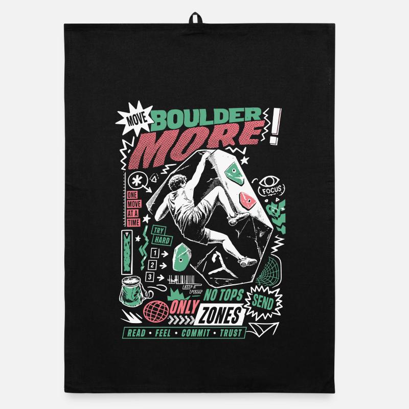 Climb Different Bouldering Motivation Organic Geschirrtuch