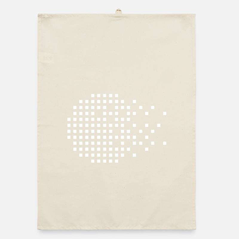 Pixel Mosaic Grid Organic dish towel