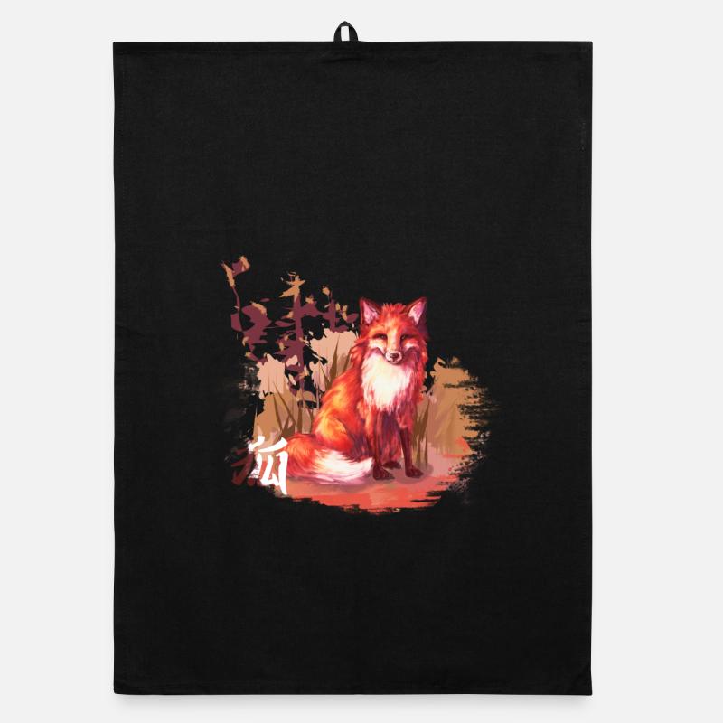 Herbstfuchs new world Organic Geschirrtuch