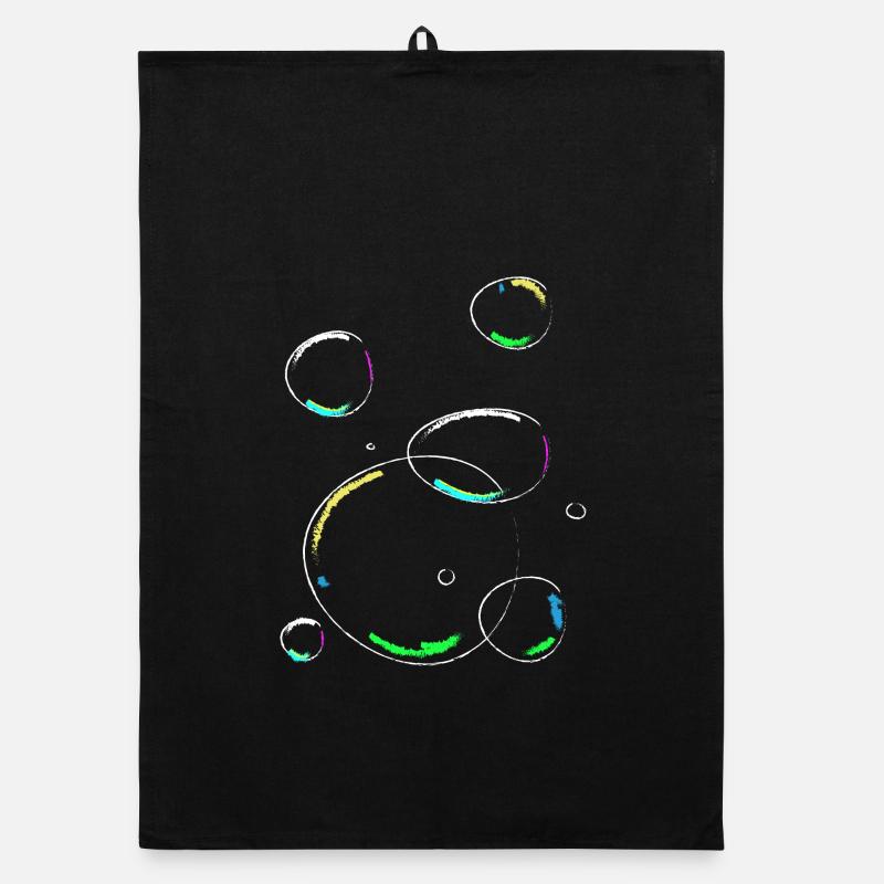 Soap bubbles soap colorful circles Organic dish towel